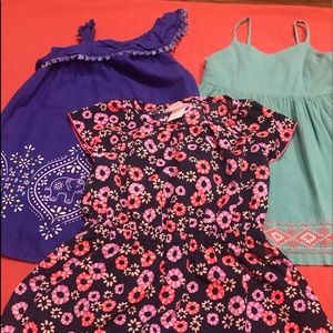 Bundle of 2 Toddler Dresses And 1 Floral Top.